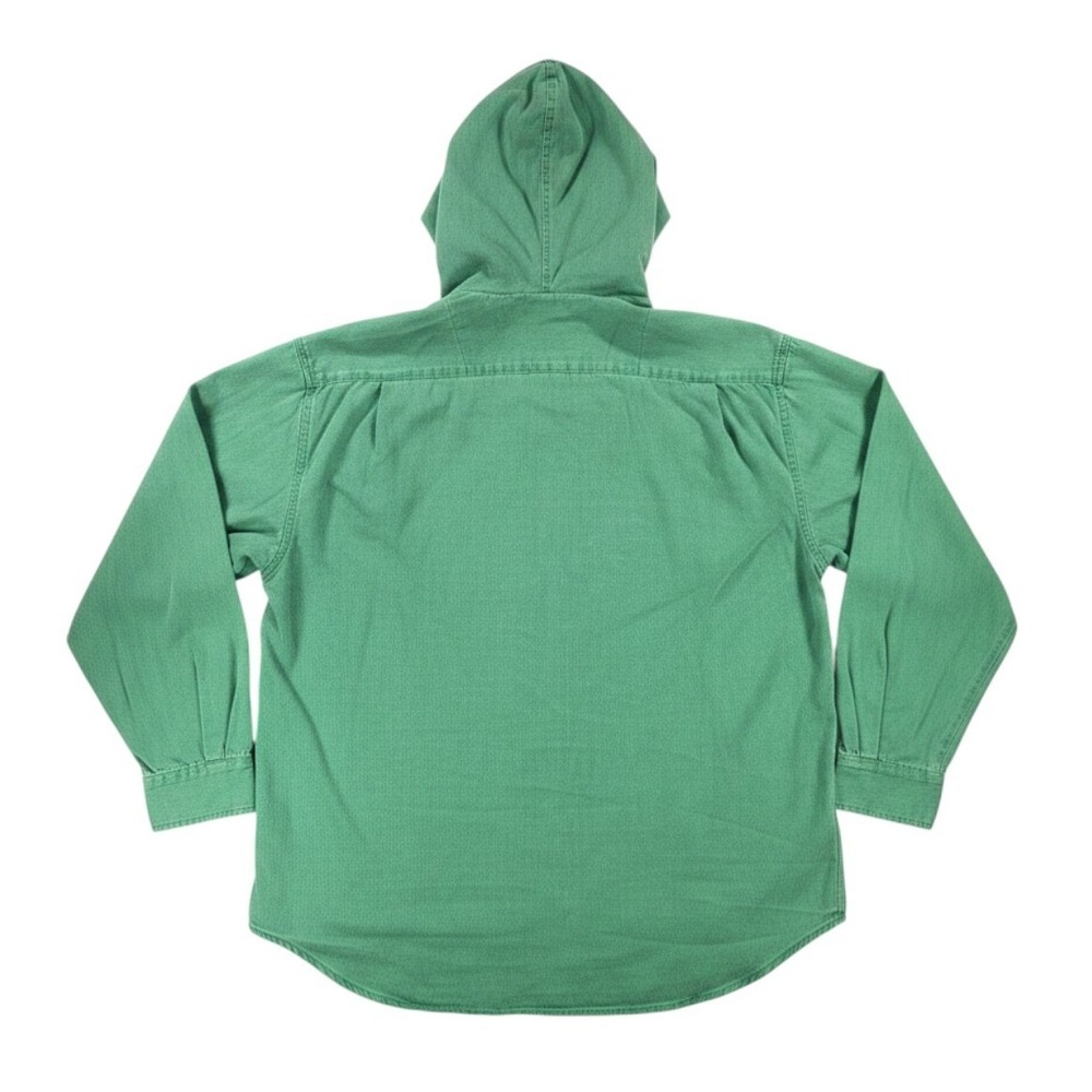 VTG‎ rugged cotton workwear gorpcore hooded button up Green Men's L Rhinoceros - Picture 5 of 8